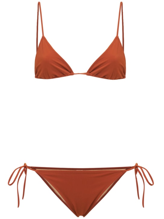 Lido: Bikini triangular Venti con cordones - Terracotta - women_0 | Luisa Via Roma