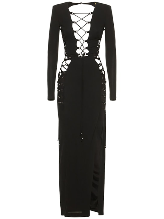 Electra open jersey long dress - Thumbnail 1