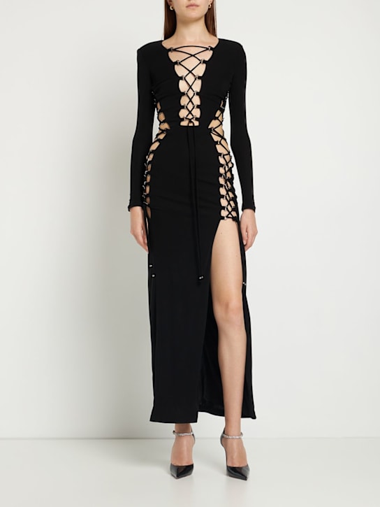 Electra open jersey long dress - Thumbnail 2