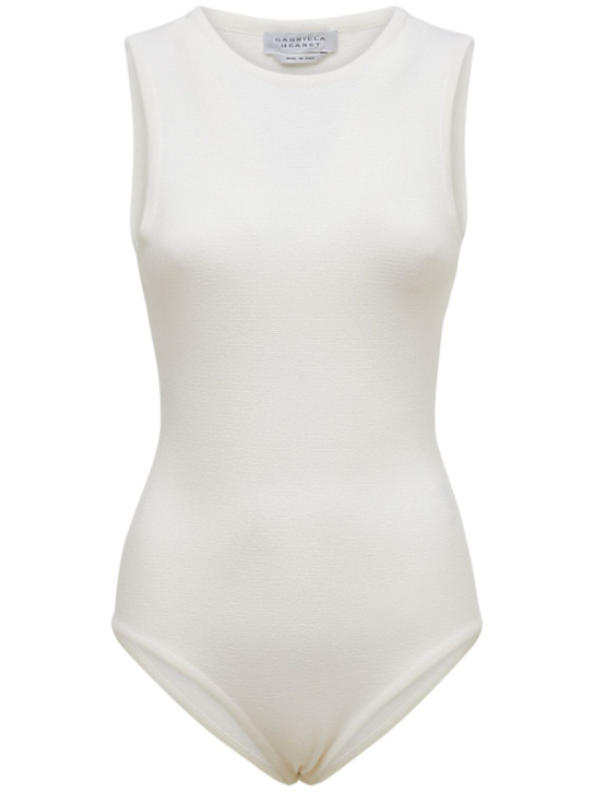 Gabriela Hearst: Vath sleeveless merino wool bodysuit - Ivory - women_0 | Luisa Via Roma
