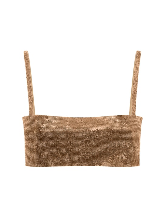 Nué: Crop top embelli Charlotte - Or - women_0 | Luisa Via Roma