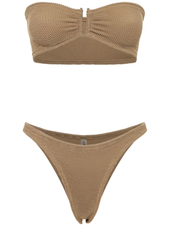 Reina Olga: Ausilia bandeau bikini set - Brown - women_0 | Luisa Via Roma