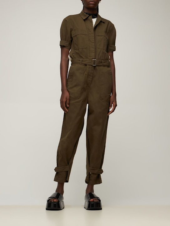 Cotton canvas shirt jumpsuit - Sacai - Women | Luisaviaroma