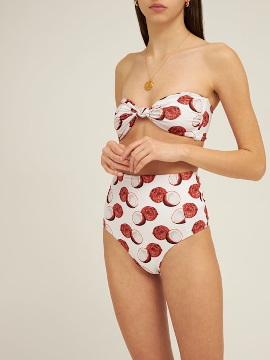 Verdelimon: Slip bikini vita alta Banes - Bianco/Marrone - women_1 | Luisa Via Roma