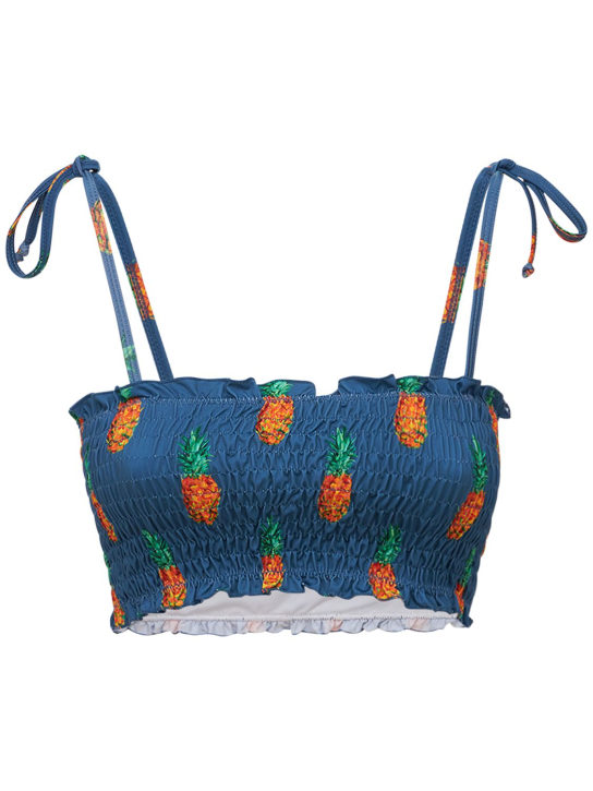 Verdelimon: Haut bandeau en nylon et lycra Missouri - Bleu/Multi - women_0 | Luisa Via Roma