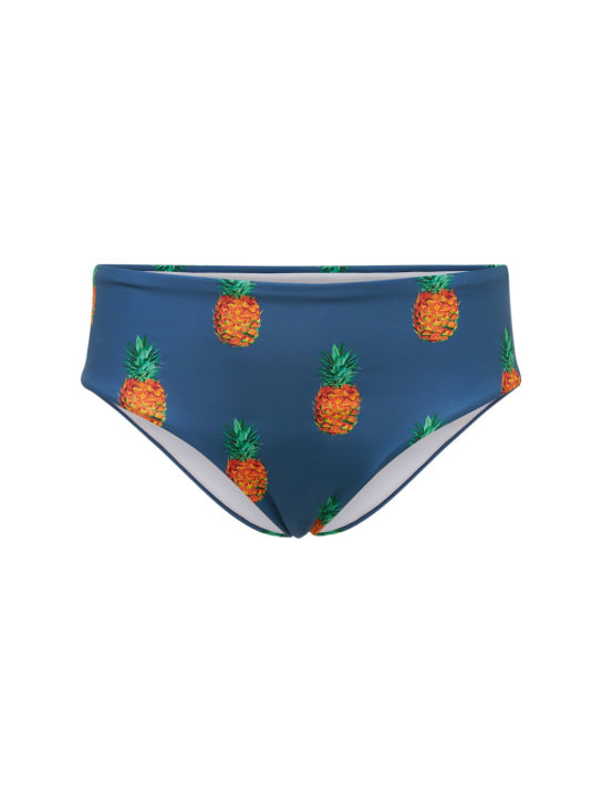 Verdelimon: Angeles nylon & lycra bikini bottoms - Blue/Multi - women_0 | Luisa Via Roma