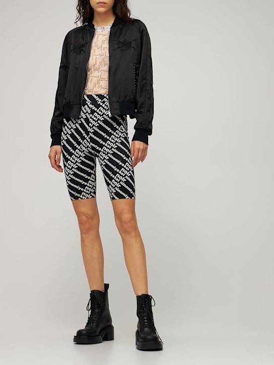 Noir Kei Ninomiya: LANGÄRMELIGES T-SHIRT MIT DRUCK - Weiß/Schwarz - women_1 | Luisa Via Roma