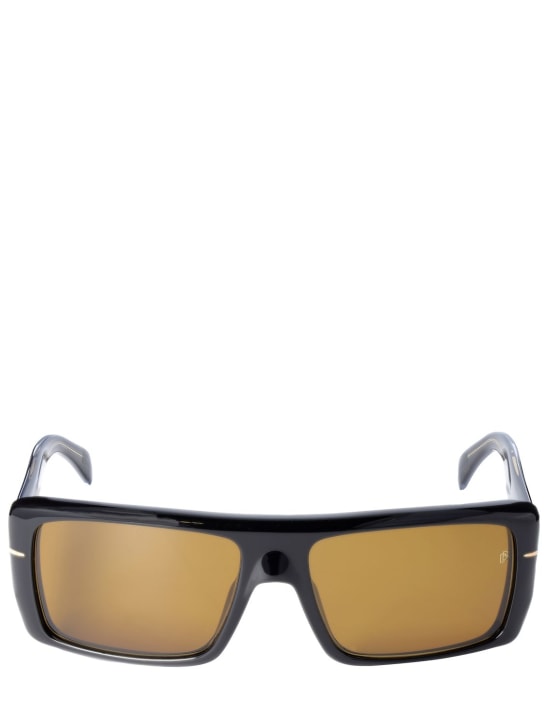 DB Eyewear by David Beckham: Gafas de sol cuadradas DB de acetato - Negro/Café - men_0 | Luisa Via Roma
