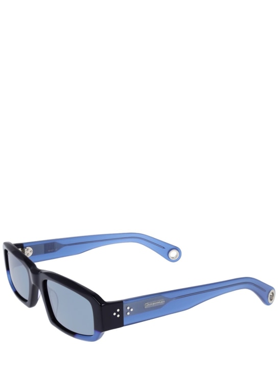 Jacquemus: Les lunettes Altu sunglasses - Navy/Smoke - women_1 | Luisa Via Roma
