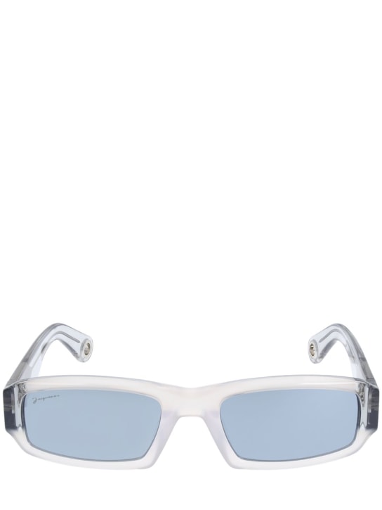 Jacquemus: Gafas de sol Les Lunettes Altu - Grey/Mirror - men_0 | Luisa Via Roma