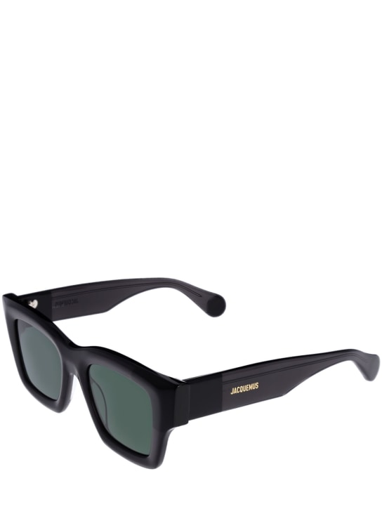 Jacquemus: Les lunettes Baci sunglasses - Black - men_1 | Luisa Via Roma