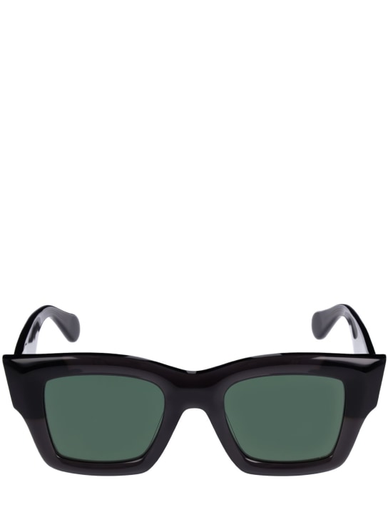 Jacquemus: Les lunettes Baci sunglasses - Black - men_0 | Luisa Via Roma