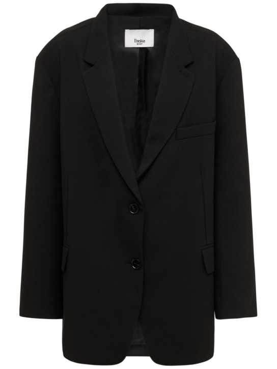 The Frankie Shop: Bea oversize boxy suit blazer - Siyah - women_0 | Luisa Via Roma