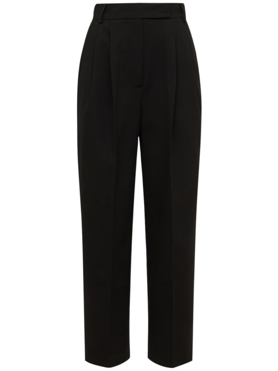 The Frankie Shop: Bea pleated suit pants - Siyah - women_0 | Luisa Via Roma