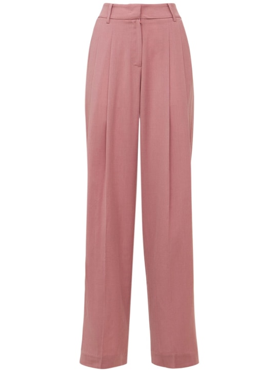 The Frankie Shop: Pantalon ample tissé à plis taille haute Gelso - women_0 | Luisa Via Roma