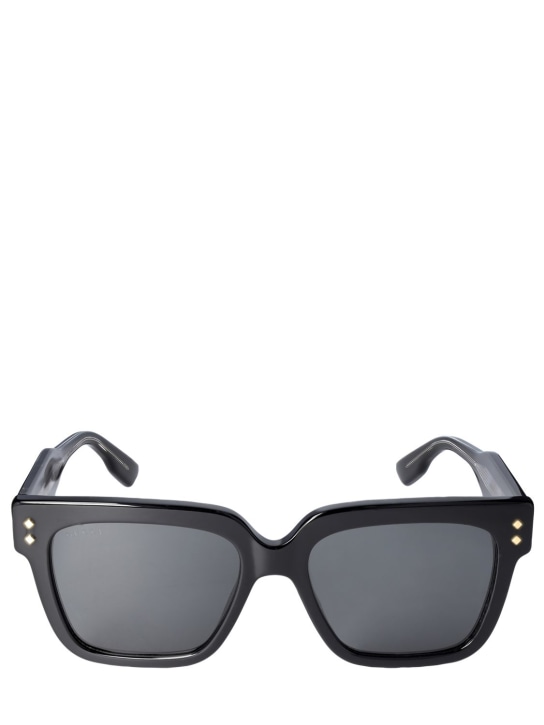 Gucci: Gafas de sol cuadradas Nouvelle Vague de acetato - Negro - men_0 | Luisa Via Roma