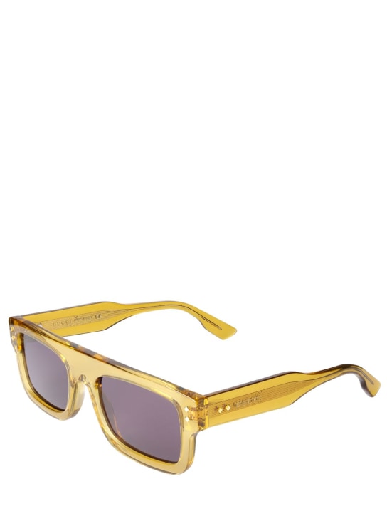 Gucci: Acetat-Sonnenbrille „Nouvelle Vague“ - Gelb/Lila - men_1 | Luisa Via Roma