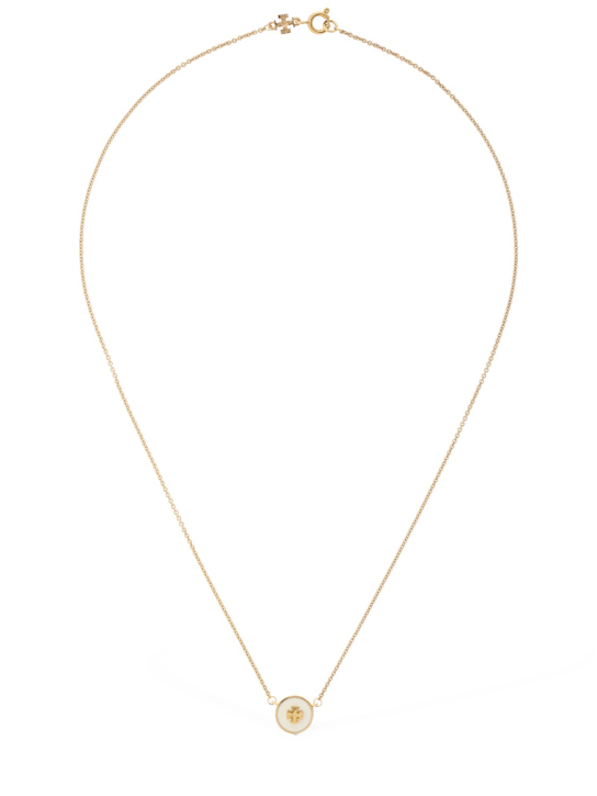 Tory Burch: Kira enamel collar necklace - Gold/Ivory - women_0 | Luisa Via Roma