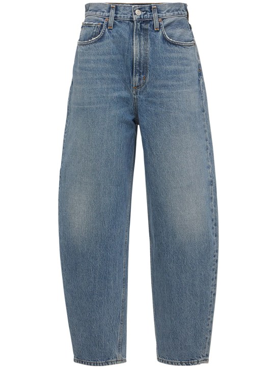 Agolde: Balloon high rise curved cotton jeans - women_0 | Luisa Via Roma