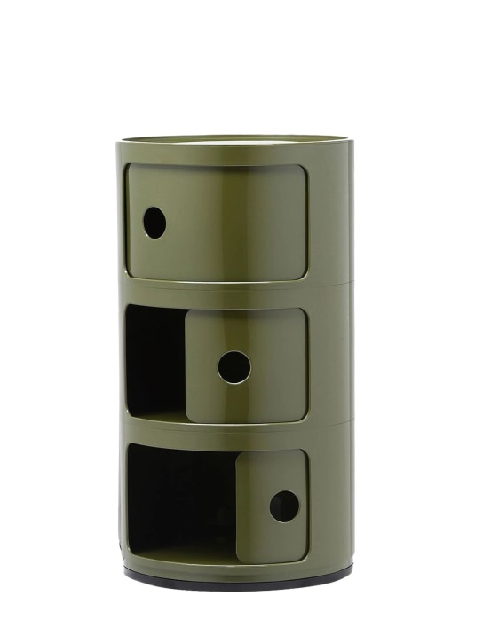 Kartell: 3-Compartment componibili container - Green - ecraft_1 | Luisa Via Roma