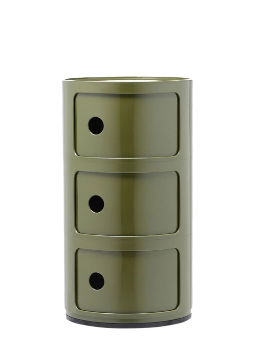 Kartell: 3-Compartment componibili container - Green - ecraft_0 | Luisa Via Roma