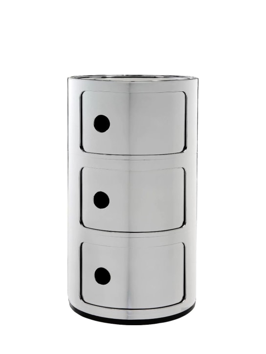 Kartell: Mueble contenedor Componibili de 3 compartimentos - Cromato - ecraft_0 | Luisa Via Roma