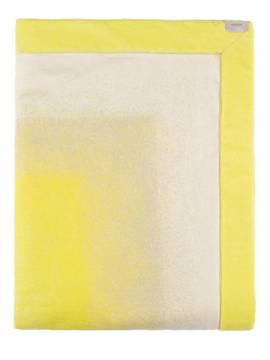 Agnona: Beach towel - Yellow/White - men_0 | Luisa Via Roma
