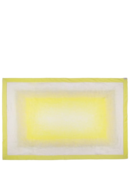 Agnona: Beach towel - Yellow/White - ecraft_1 | Luisa Via Roma