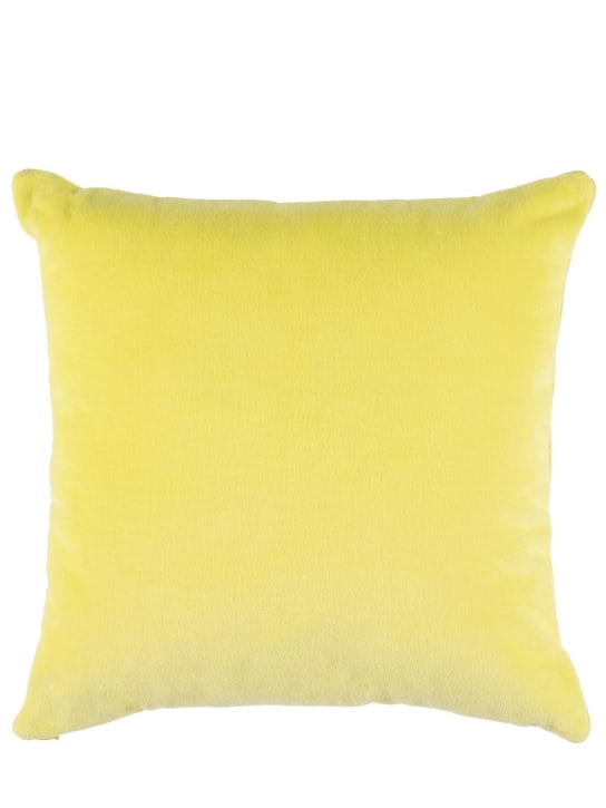 Agnona: Cotton cushion - Limone - ecraft_0 | Luisa Via Roma