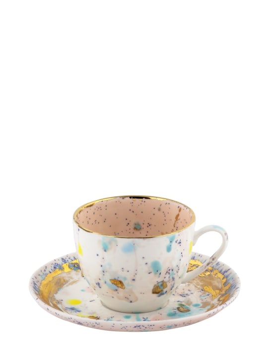 Coralla Maiuri: Dafne茶杯&托盘2个套装 - 白色 - ecraft_0 | Luisa Via Roma