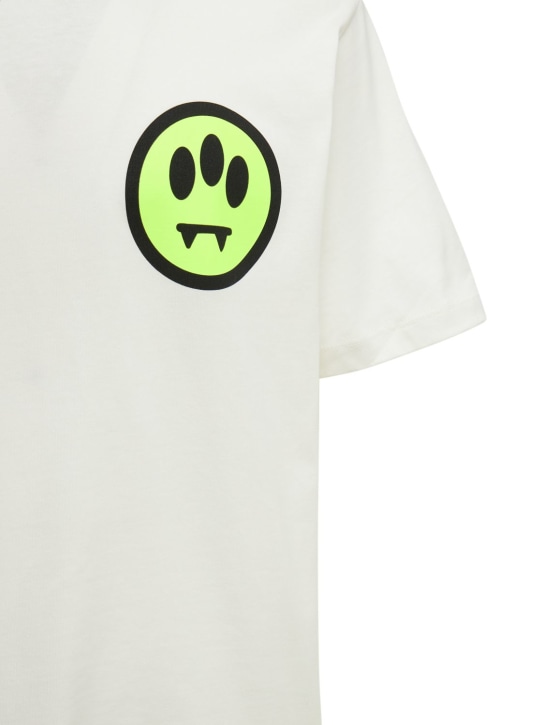 Barrow: Camiseta de algodón con logo estampado - Blanco - men_1 | Luisa Via Roma