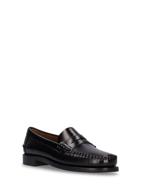 Sebago: Classic Dan smooth leather loafers - Siyah - men_1 | Luisa Via Roma