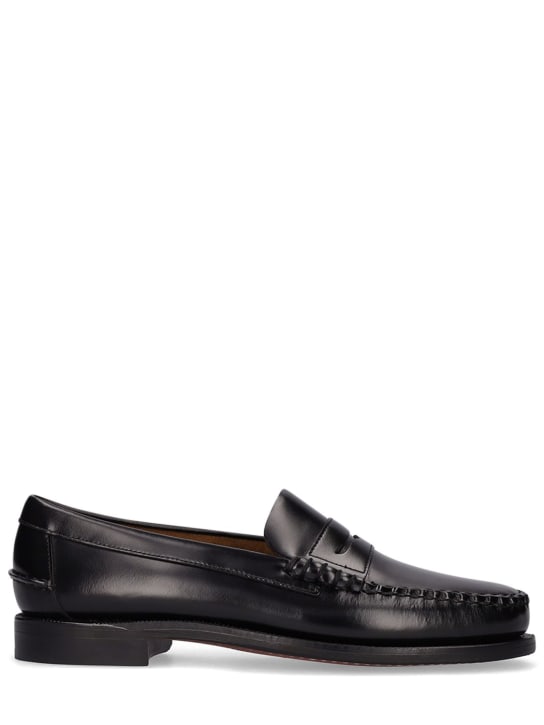 Sebago: Classic Dan smooth leather loafers - Siyah - men_0 | Luisa Via Roma