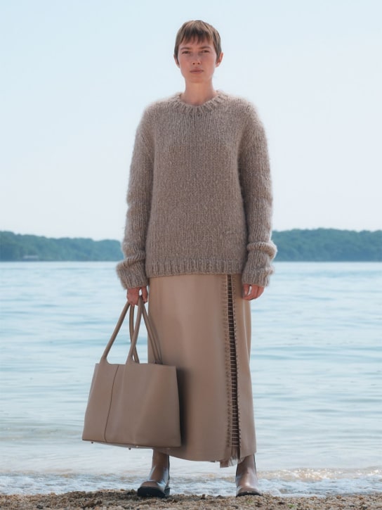 Gabriela Hearst: Stivaletti chelsea Jil in pelle 30mm - Beige - women_1 | Luisa Via Roma