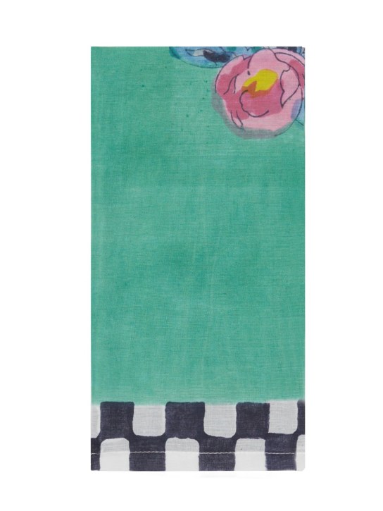 LISA CORTI: Set de 4 servilletas de algodón estampadas - Azul/Multicolor - ecraft_0 | Luisa Via Roma
