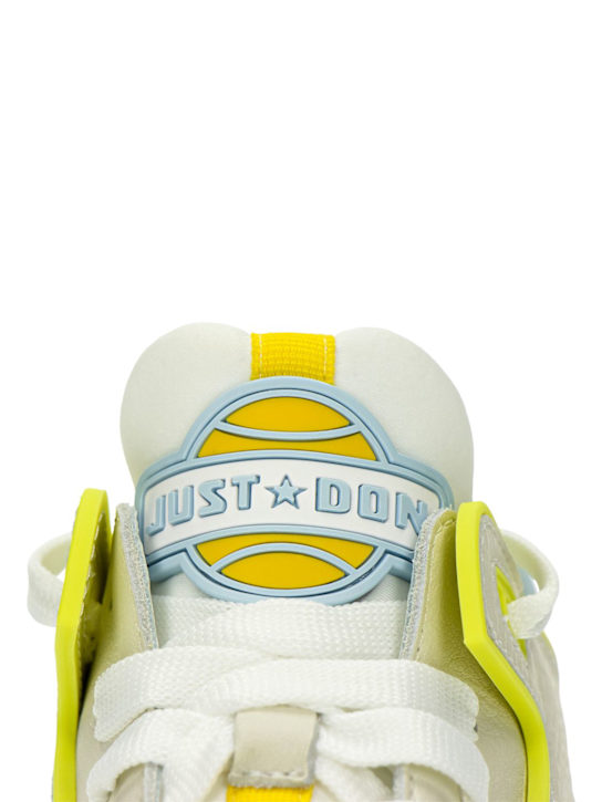Just Don: Tennis Courtside mid-top leather sneaker - Sky Blue - men_1 | Luisa Via Roma