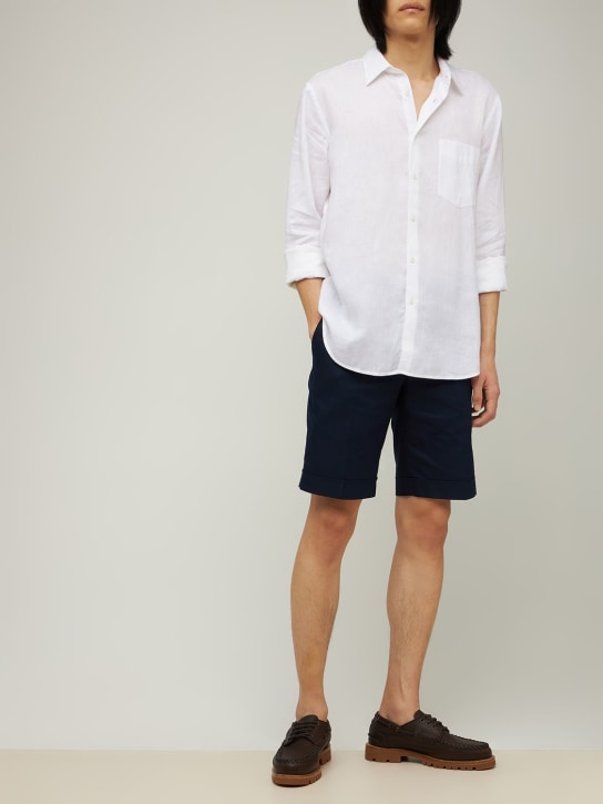 ASPESI: Linen shirt - White - men_1 | Luisa Via Roma