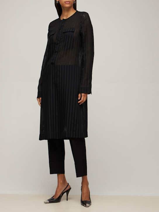 Sapio: Extralanges Baumwollhemd - Schwarz - women_1 | Luisa Via Roma