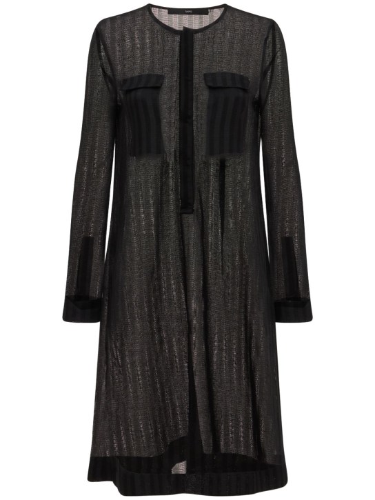 Sapio: Extralanges Baumwollhemd - Schwarz - women_0 | Luisa Via Roma