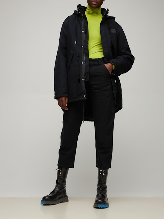 Wardrobe.nyc: Pantalones cropped Carhartt WIP de lona de algodón - Negro - women_1 | Luisa Via Roma