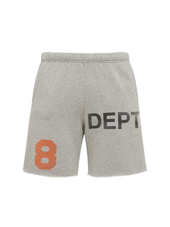 Gallery Dept.: Logo vintage printed cotton sweat shorts - men_0 | Luisa Via Roma