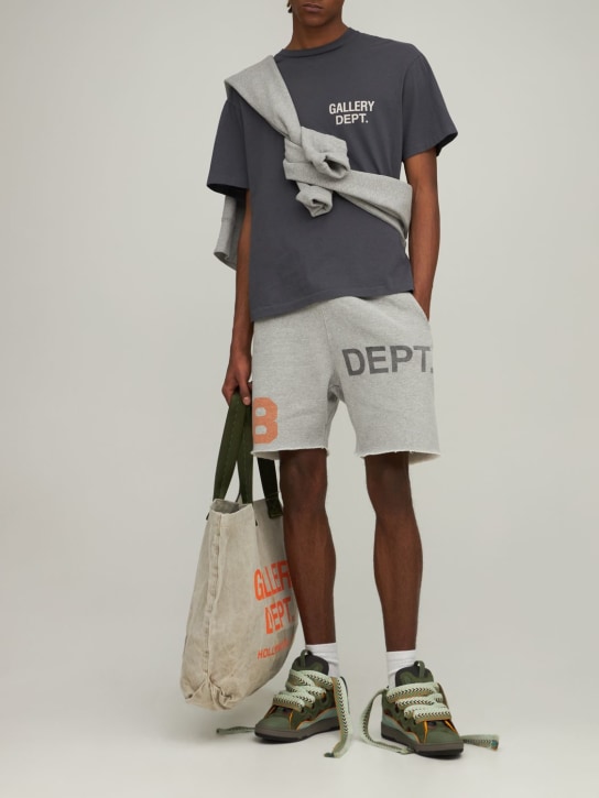 Gallery Dept.: Logo vintage printed cotton sweat shorts - men_1 | Luisa Via Roma