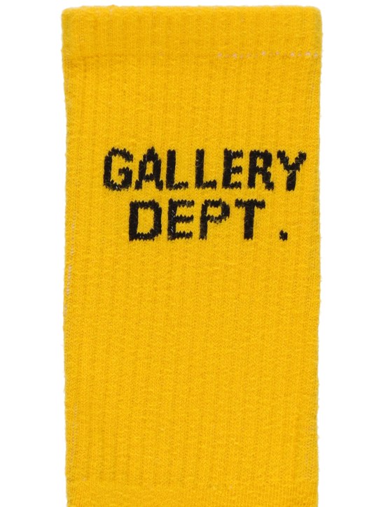 Gallery Dept.: Logo cotton blend socks - Sarı - men_1 | Luisa Via Roma