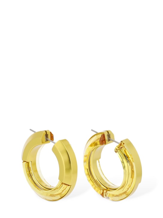 Swarovski: Lucent Swarovski hoop earrings - Yellow - women_0 | Luisa Via Roma