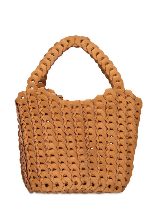Bembien: Capri handwoven leather top handle bag - women_0 | Luisa Via Roma