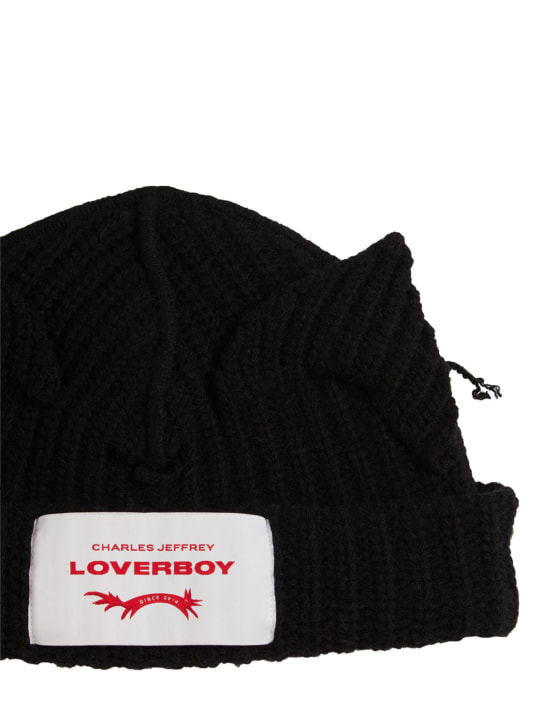 Charles Jeffrey LOVERBOY: Chunky Ears lambswool beanie hat - men_1 | Luisa Via Roma