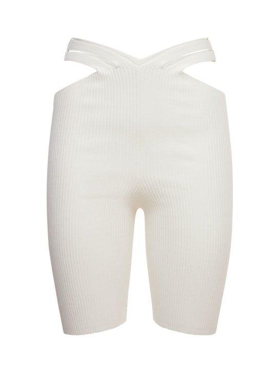 Dion Lee: LVR Exclusive – Short cycliste en viscose mélangée - Blanc - women_0 | Luisa Via Roma