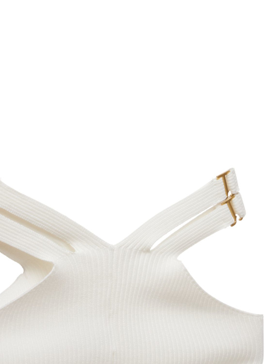 Dion Lee: LVR Exclusive – Short cycliste en viscose mélangée - Blanc - women_1 | Luisa Via Roma