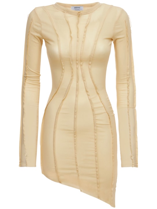 Sami Miro Vintage: Vestito asimmetrico in jersey di nylon - Beige - women_0 | Luisa Via Roma