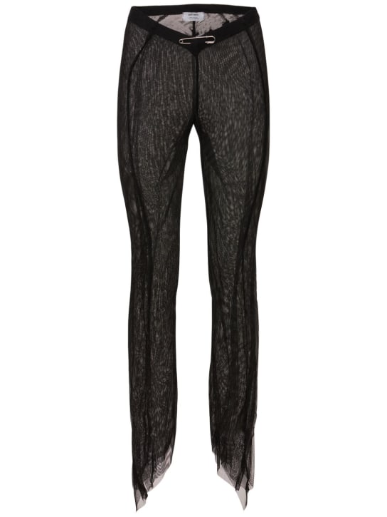 Sami Miro Vintage: 不对称网眼裤子 - 黑色 - women_0 | Luisa Via Roma